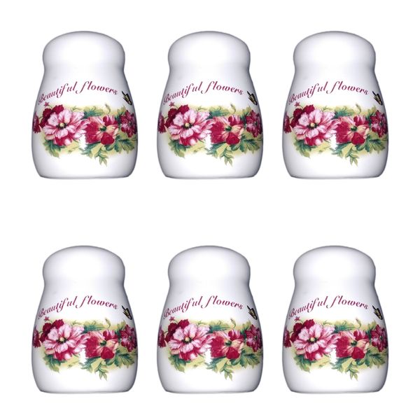 نمکدان و فلفل پاش طرح Beautiful flowers بسته 6 عددی نمکدان و فلفل پاش طرح Beautiful flowers بسته 6 عددی