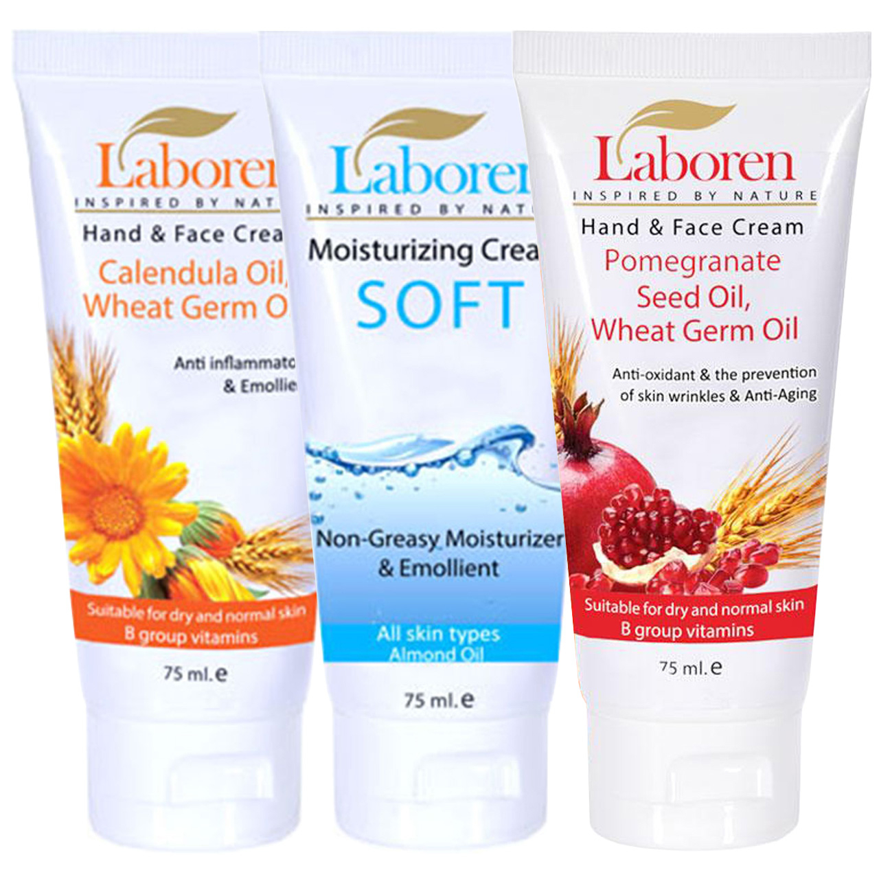 مجموعه کرم مرطوب کننده لابورن مدل Pomegranate Soft Calendula حجم 75میلی لیتر