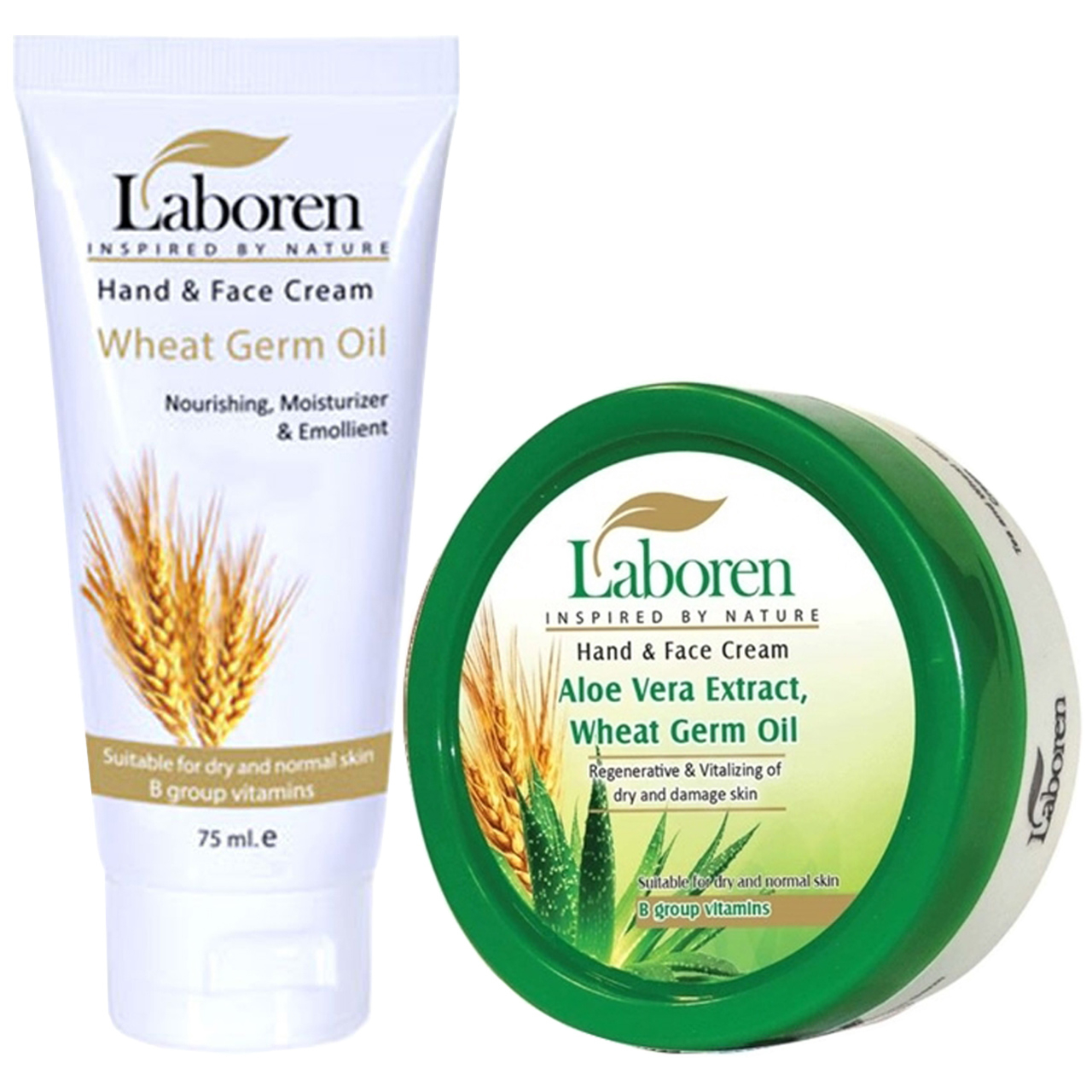 مجموعه کرم مرطوب کننده لابورن مدل Aloe Vera Wheat مجموعه 2 عددی حجم 240 میلی لیتر