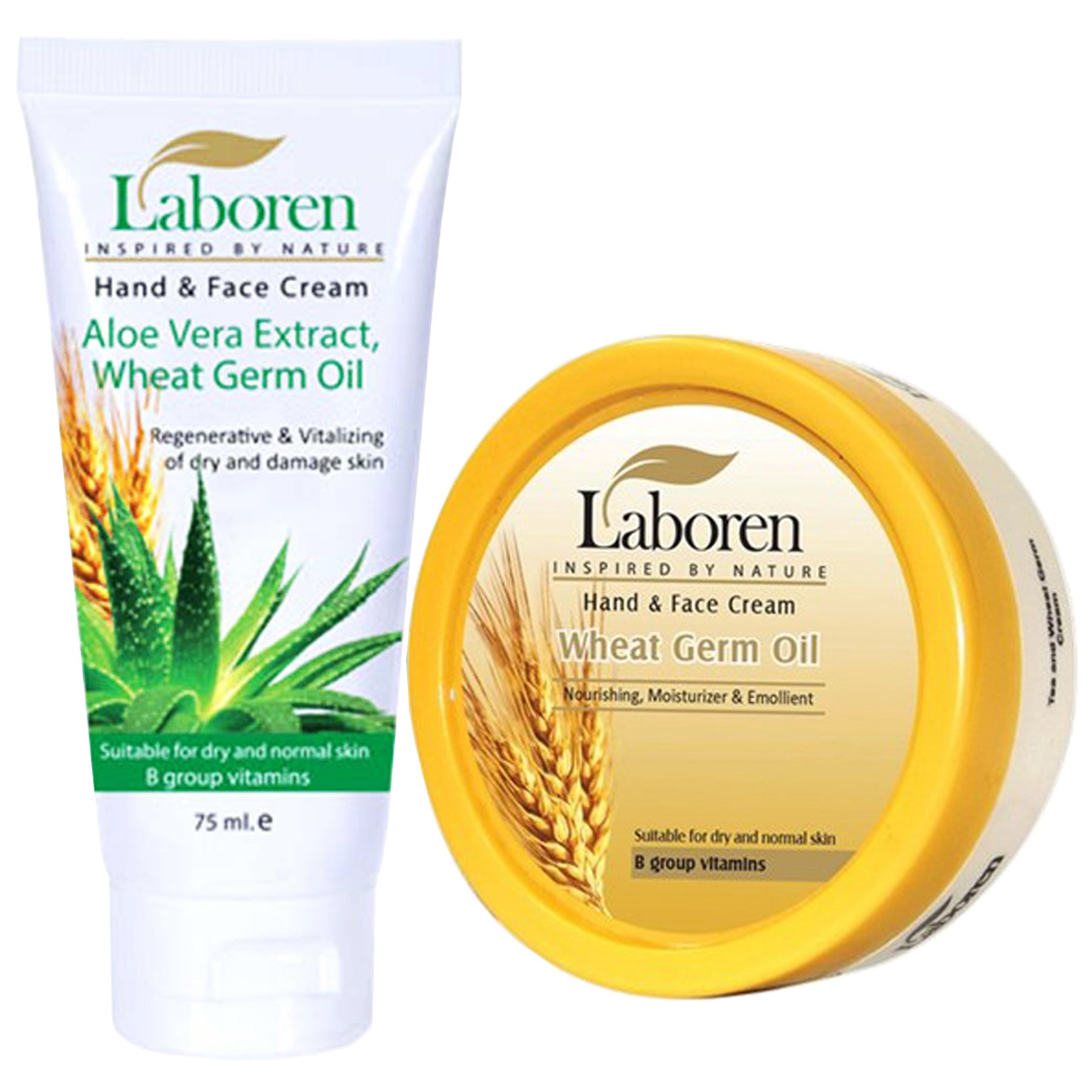 مجموعه کرم مرطوب کننده لابورن مدل Wheat & Aloe Vera مجموعه 2 عددی حجم 200 میلی لیتر