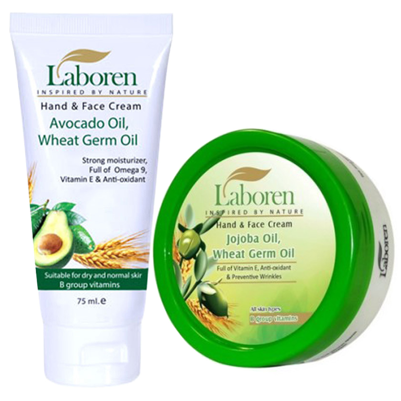 مجموعه کرم مرطوب کننده لابورن مدل Jojoba & Avacado مجموعه 2 عددی حجم 240 میلی لیتر
