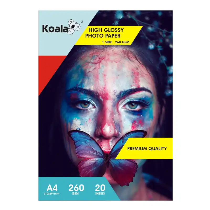 کاغذ چاپ عکس گلاسه کوالا مدل K260 سایز A4 بسته 20 عددی