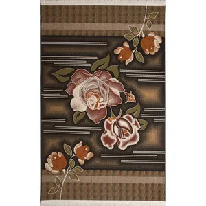 گلیم چهار متری ماشینی بزرگمهر طرح 2023 زمینه سورمه ای