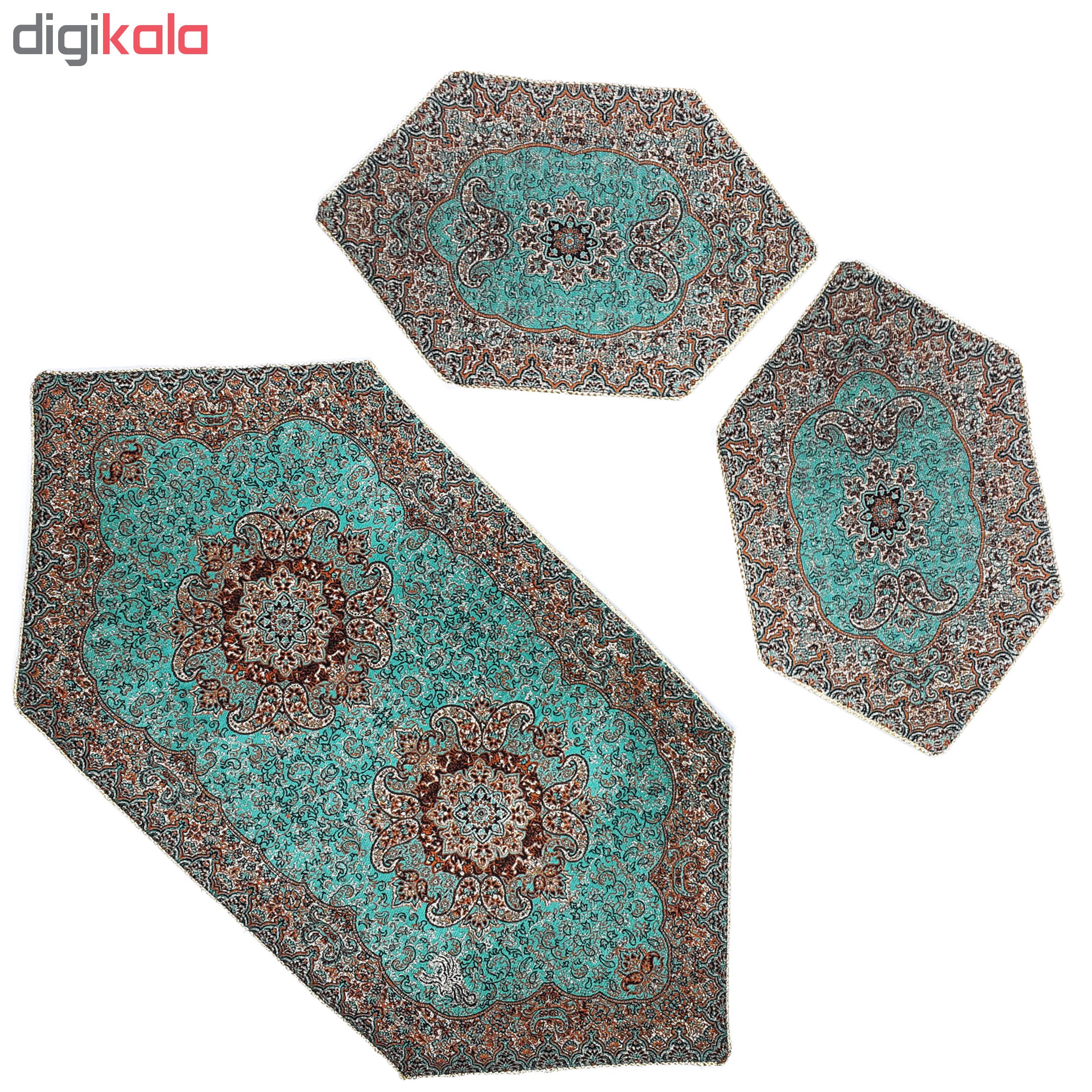 5 PCS Shokaran Yazd cashmere tablecloth, Gohar Model, code SBZBI5-5