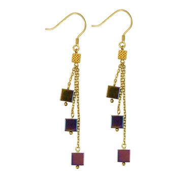 گوشواره طلا 18 عیار زنانه مانچو مدل efgs002
