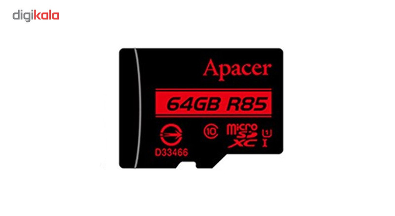 کارت حافظه microSDXC اپیسر کلاس 10 استاندارد UHS-I U1 سرعت 85MBps همراه با آداپتور SD ظرفیت 64 گیگابایت