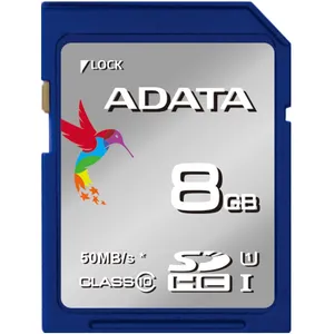 کارت حافظه SDHC ای دیتا مدل Premier کلاس 10 استاندارد UHS-I U1 سرعت 50MBps ظرفیت 8 گیگابایت