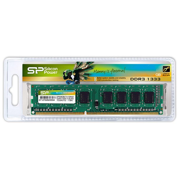 رم کامپیوتر Silicon Power مدل DDR3 1333MHz ظرفیت 2 گیگابایت