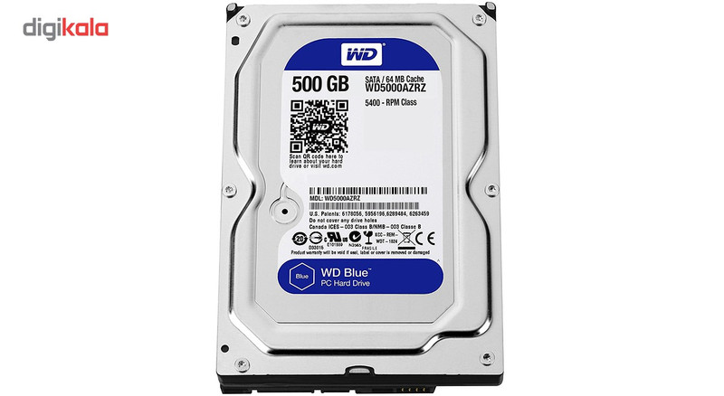 هارددیسک اینترنال وسترن دیجیتال مدل Blue WD5000AZRZ ظرفیت 500 گیگابایت