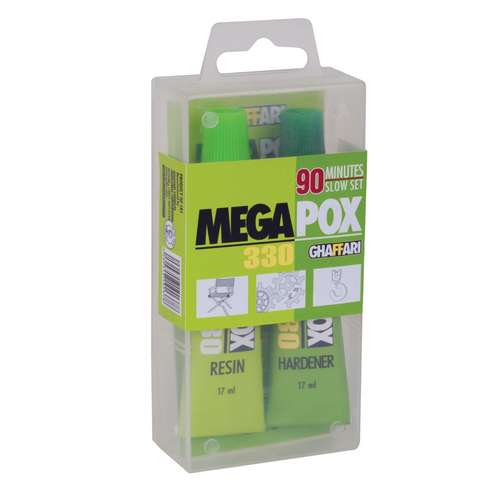 چسب مگاپوکس غفاری مدل 330 حجم 34 میلی لیتر بسته 2 عددی