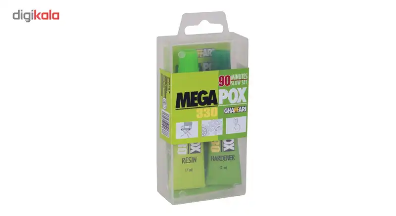 چسب مگاپوکس غفاری مدل 330 حجم 34 میلی لیتر بسته 2 عددی
