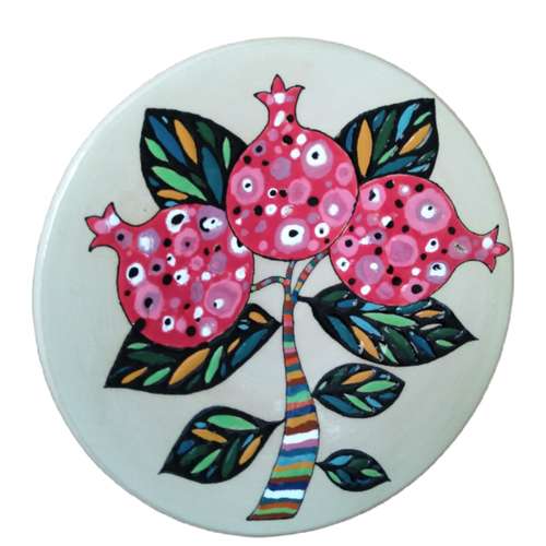 بشقاب میناکاری طرح انار کد 2288