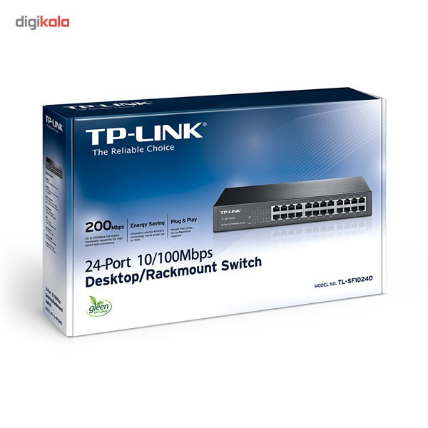 سوییچ 24 پورت مگابیتی و رکمونت تی پی-لینک مدل TL-SF1024D 1