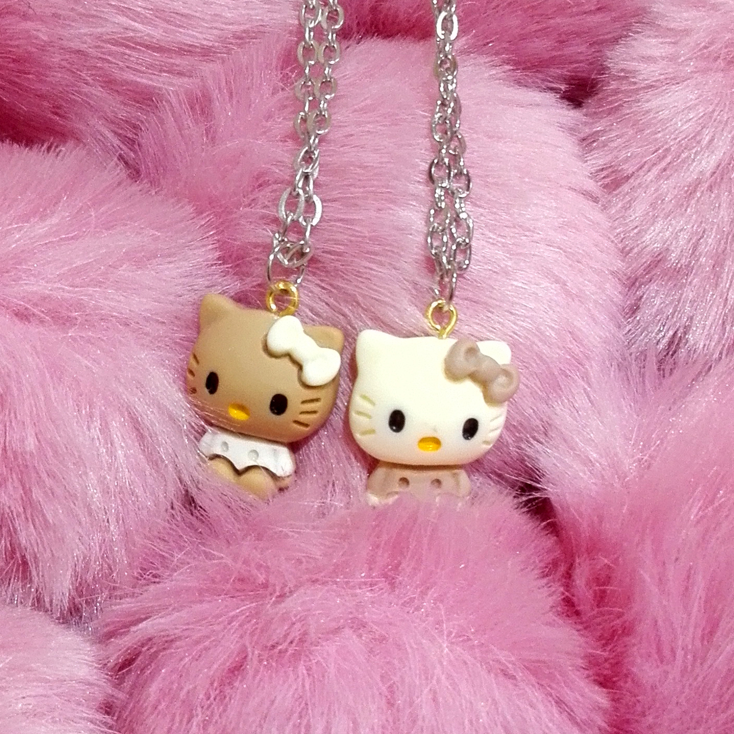 گردنبند دخترانه مدل دوستی Hello Kitty بسته دو عددی