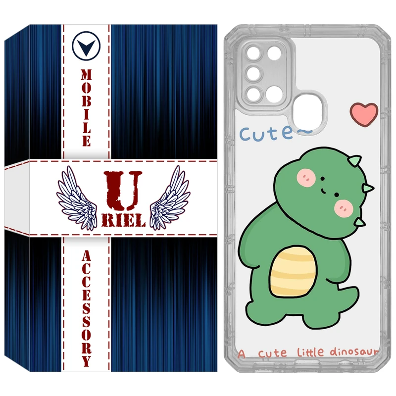 کاور یوریل مدل Clear کد 3 طرح دایناسور مناسب برای گوشی موبایل سامسونگ Galaxy A21S