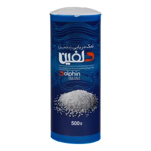 نمک دریایی تصفیه شده ید دار دلفین - 500 گرم