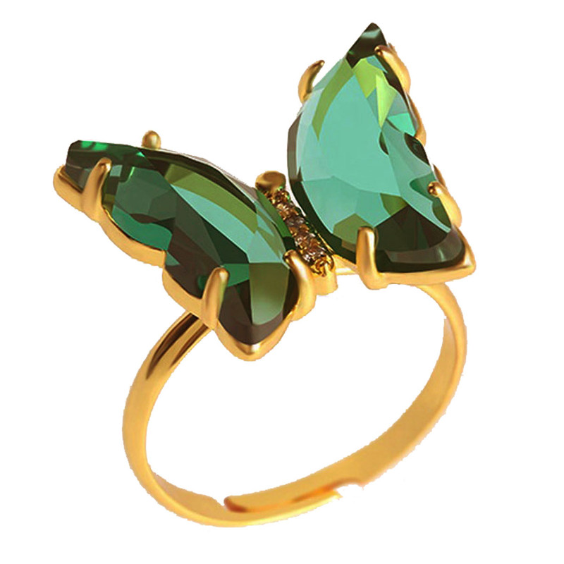 انگشتر زنانه پروانه عاشق مدل کریستالی کد 03 انگشتر زنانه پروانه عاشق مدل کریستالی کد 03