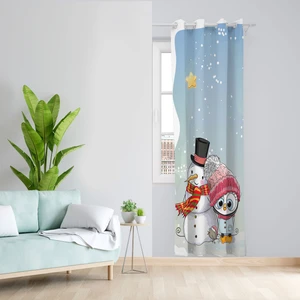 پرده مدل آدم برفی مخمل پانچی کد 4645 سایز 140x200 سانتی متر