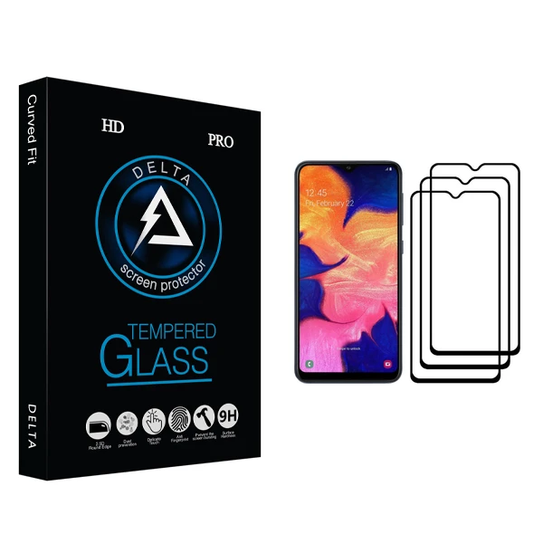محافظ صفحه نمایش دلتا مدل HD مناسب برای گوشی موبایل سامسونگ Galaxy A10 بسته سه عددی