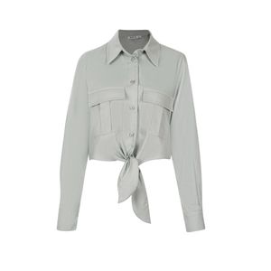 شومیز آستین بلند یقه انگلیسی زنانه سرژه مدل 207361 رنگ سبز