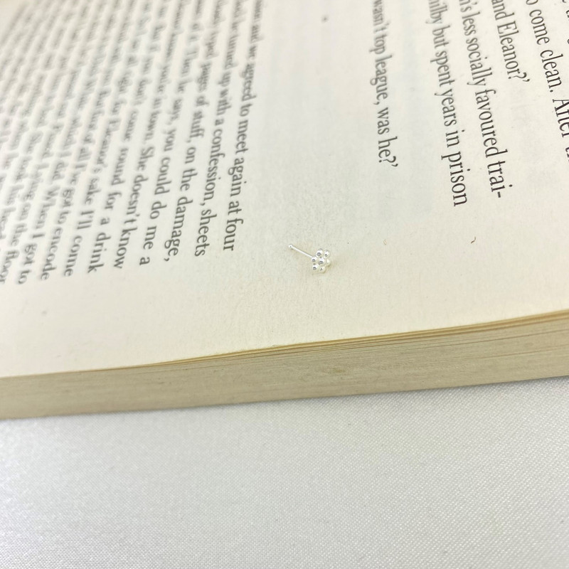 پیرسینگ نقره زنانه مدل گل کد P4181