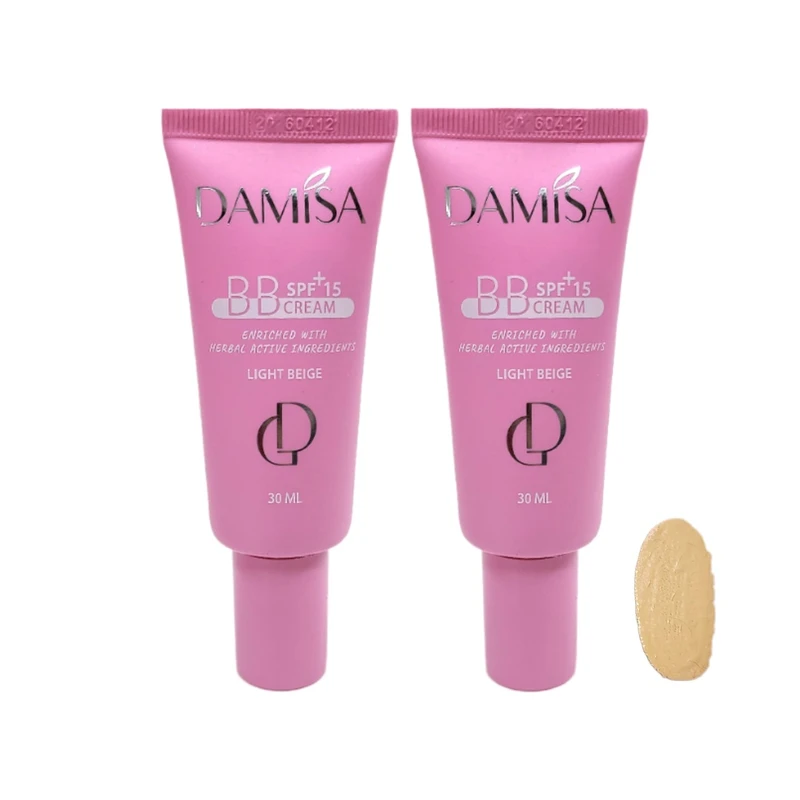 کرم پودر BB مایع SPF15 دامیثا شماره 01 مناسب برای انواع پوست حجم 30 میلی‌لیتر بسته 2 عددی