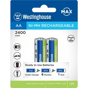 باتری قابل شارژ قلمی وستینگ هاوس مدل Ni-MH Rechargeable بسته‌ی 2 عددی