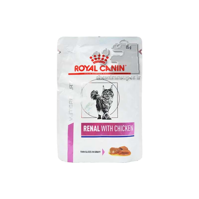 غذای پوچ گربه رویال کنین مدل رنال مرغ وزن 85 گرم
