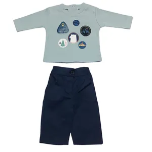 ست تی شرت و شلوار نوزادی پسرانه مدل 5023