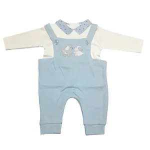 ست تی شرت و سرهمی نوزادی پسرانه طرح سگ مدل 5024