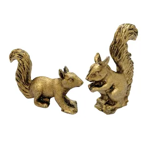 مجسمه فلزی سنجاب کد 01 مجموعه 2 عددی