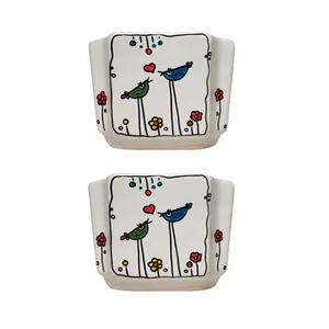 گلدان طرح گنجشک اشی مشی مجموعه 2 عددی