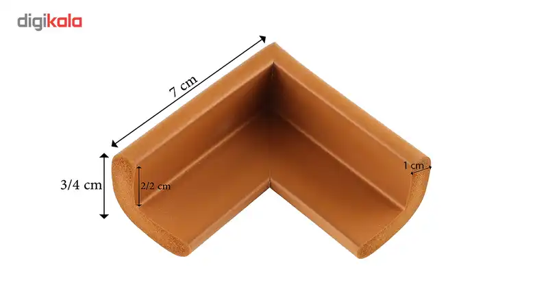 محافظ کنج و گوشه ال شکل سایز بزرگ با پایه های بلند"نی نی ک" مدل N9251 بسته 4 عددی