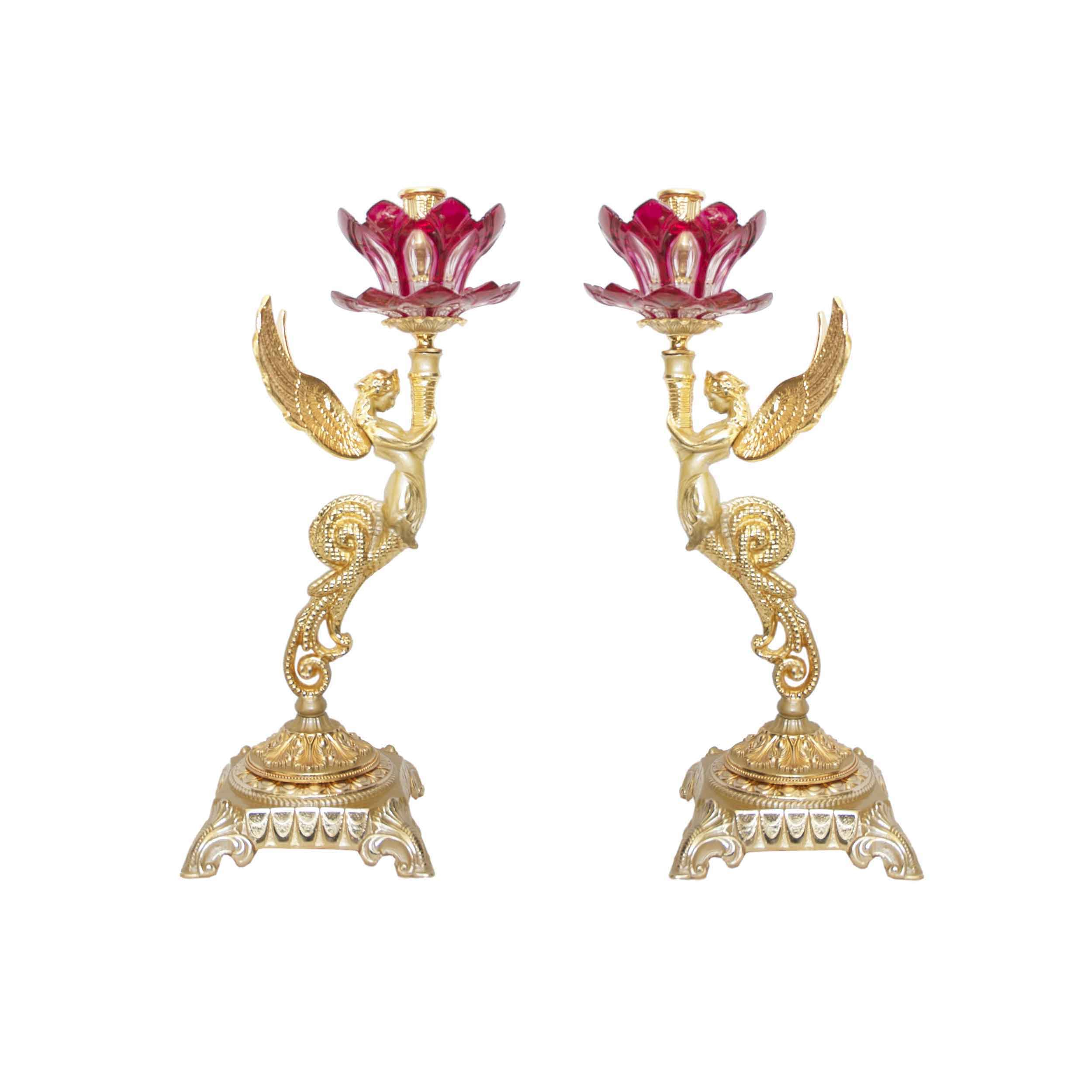 شمعدان طرح فرشته بالدار کد SH1357 بسته 2 عددی