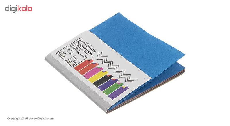 کاغذ اوریگامی    مدل دو رو رنگی   10 بسته 80 عددی