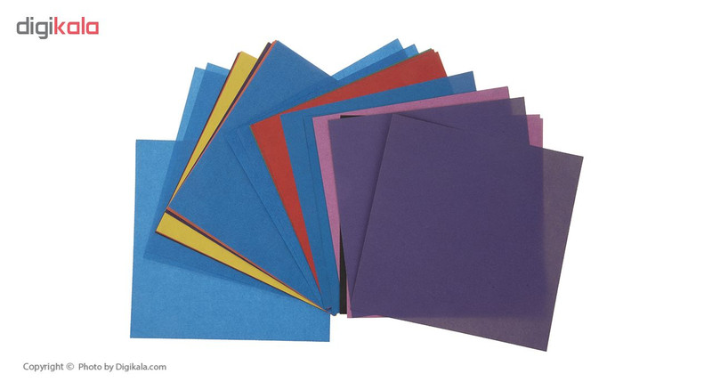 کاغذ اوریگامی    مدل دو رو رنگی   10 بسته 80 عددی