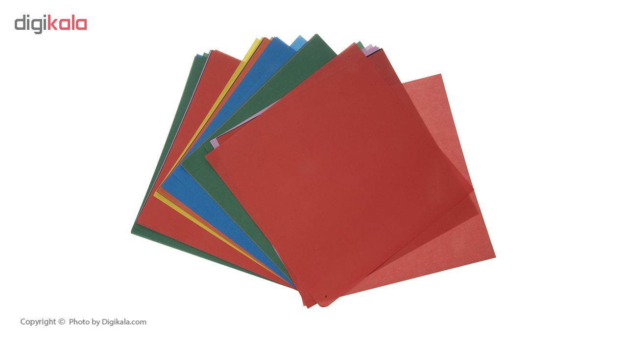 کاغذ اوریگامی مدل دو رو رنگی 10 بسته 80 عددی - - 6