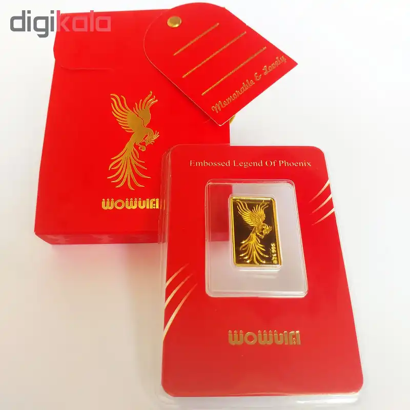 شمش طلا 24 عیار ایران شمش طرح سیمرغ کد 1