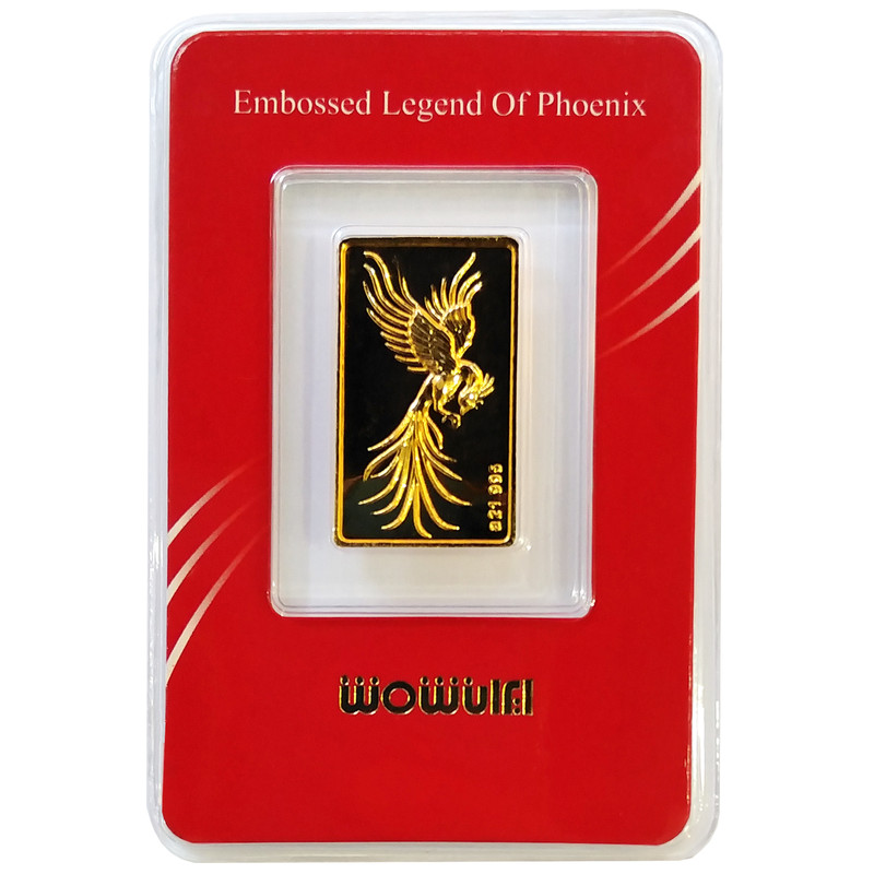 شمش طلا 24 عیار ایران شمش طرح سیمرغ کد 1.5