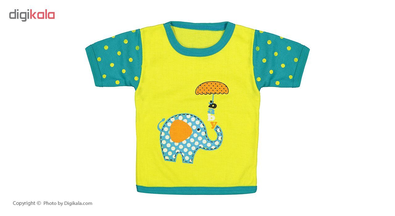 ست 5 تکه لباس نوزادی طرح بچه فیل کد M25 -  - 5
