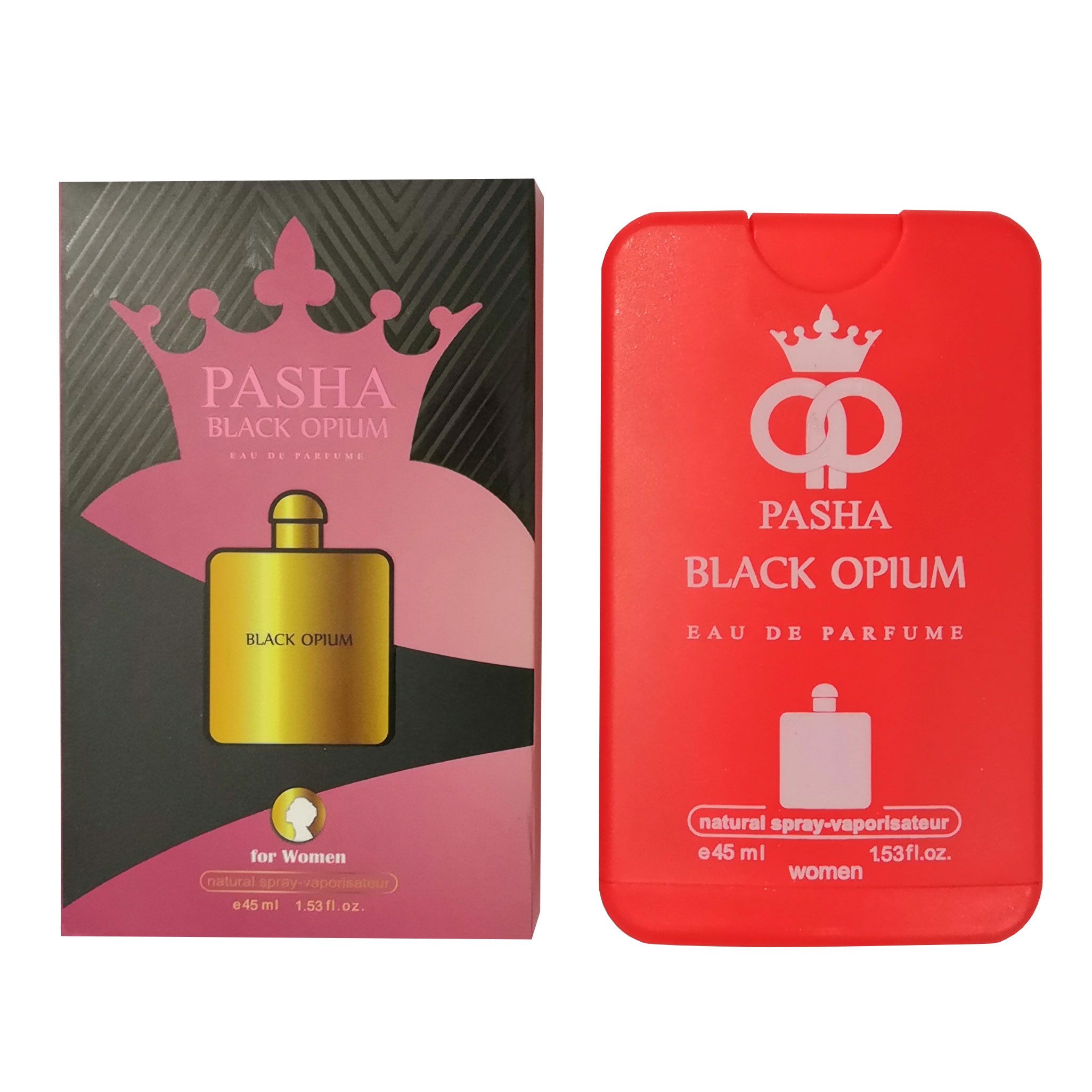 عطر جیبی زنانه پاشا مدل Black Opium حجم 45 میلی لیتر