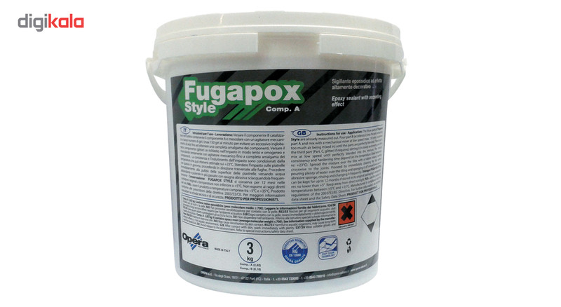 خمیر بندکشی اپوکسی دوجزئی اپرا مدل فوگاپوکس استایل ضد اسید وزن 3 کیلوگرم