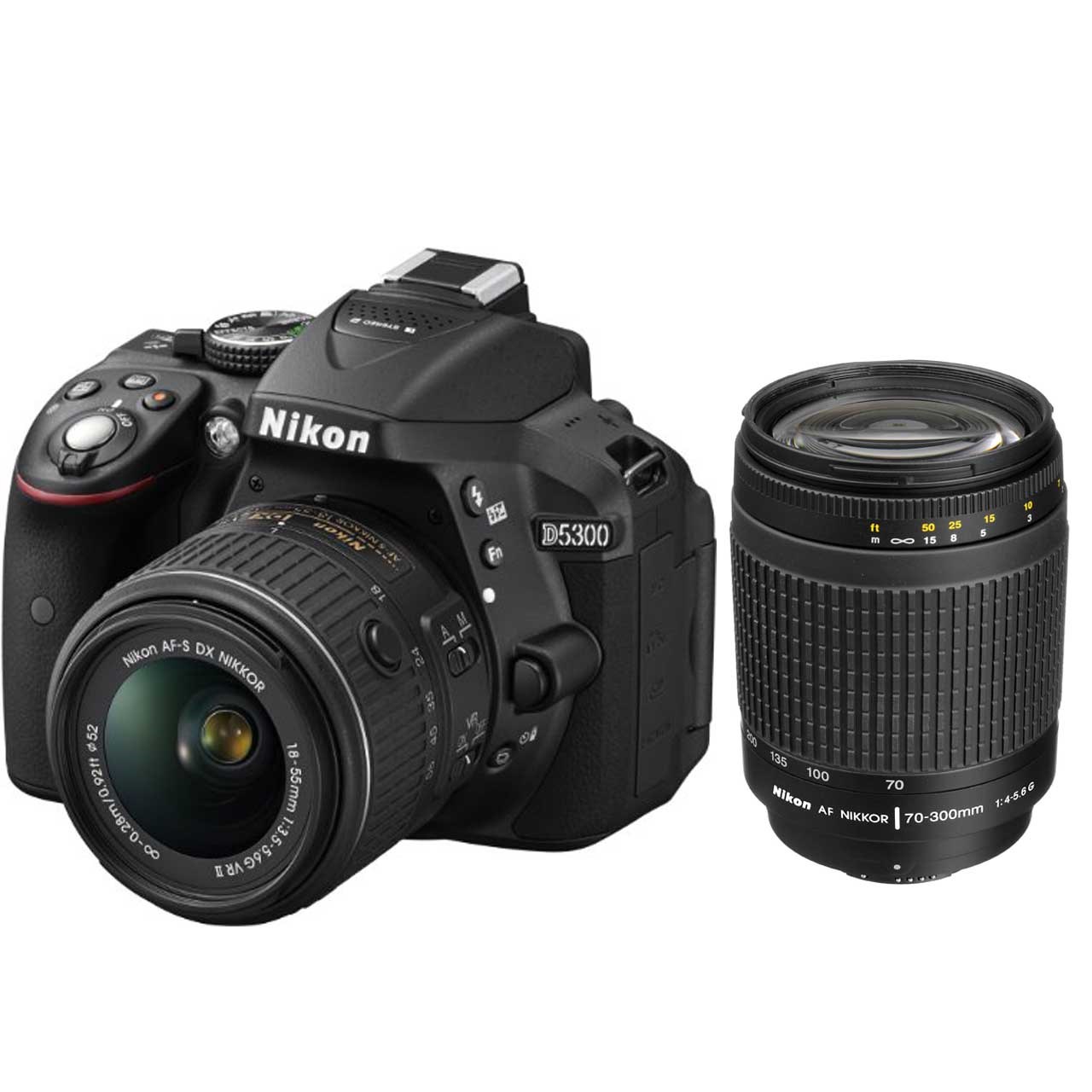 دوربین دیجیتال نیکون مدل D5300 به همراه لنز 18-55 و 70-300 میلی متر  F/4-5.6G