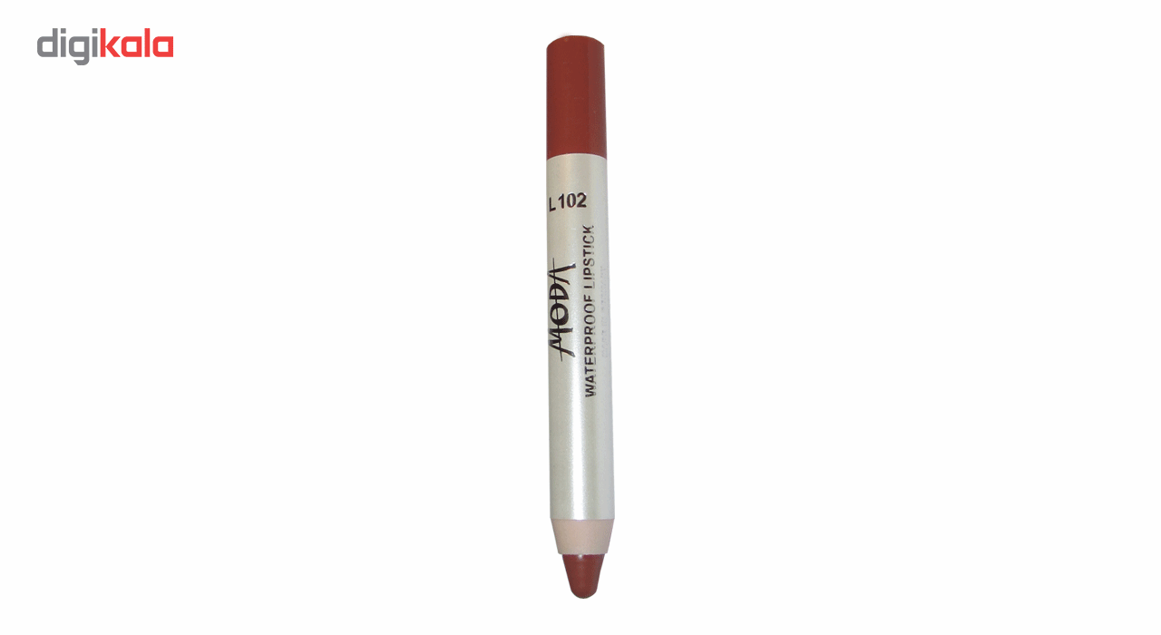 رژلب مدادی مودا مدل waterproof lipstick شماره L102 -  - 2