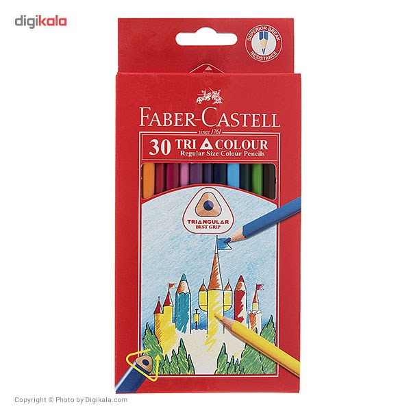 مداد رنگی 30 رنگ فابر کاستل مدل Tri Colour