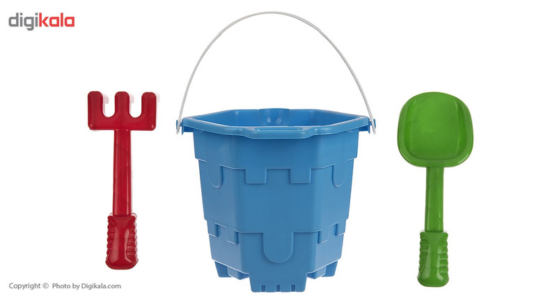 ست شن بازی زرین تویز مدل Buckets Sea Castle E6