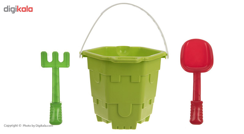 ست شن بازی زرین تویز مدل Buckets Sea Castle E6