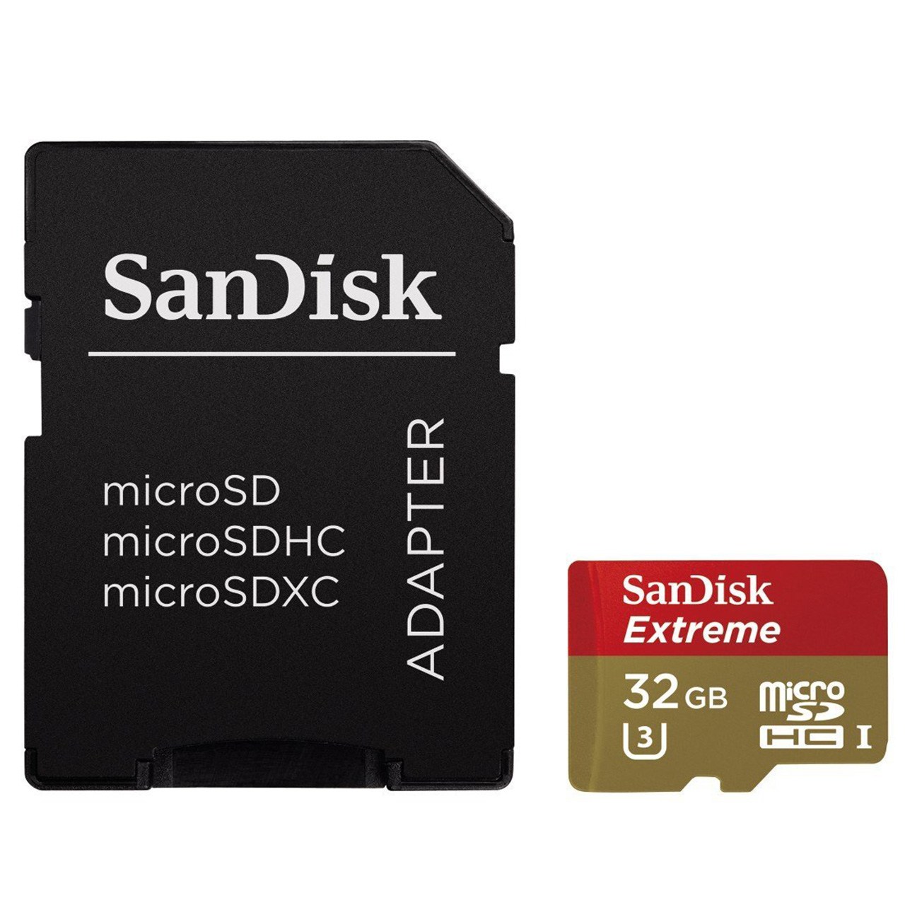 کارت حافظه سن دیسک adapter+MicroSDHC UHS-I U3 32GB