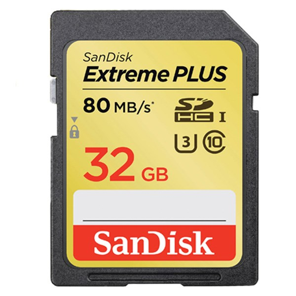 کارت حافظه SDHC سن دیسک مدل Extreme Plus کلاس 10 استاندارد UHS-I U3 سرعت 80MBps 533X ظرفیت 32 گیگابایت