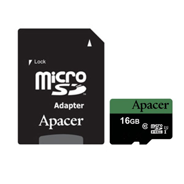 تصویر کارت حافظه microSDHC اپیسر مدل Color کلاس 10 استاندارد UHS-I U1 سرعت 45MBps به همراه آداپتور SD ظرفیت 16 گیگابایت